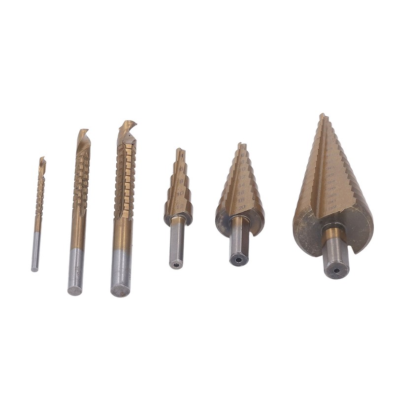Step Drill Bit Set Universal Triangle Shank HSS High Hardness