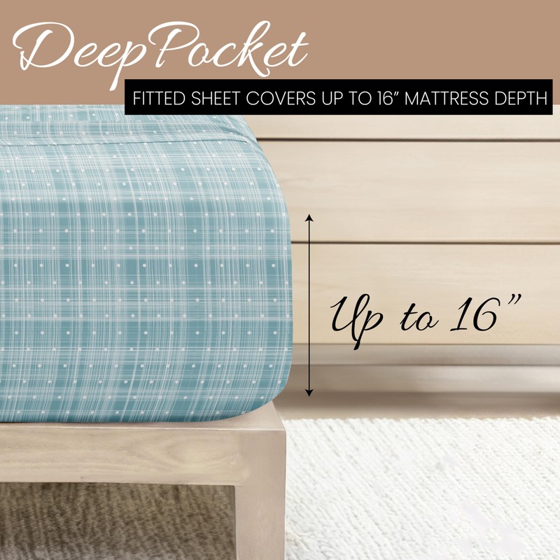 Linen Market Simply Soft 3 Piece Sheet Set Polkadot Patterned,