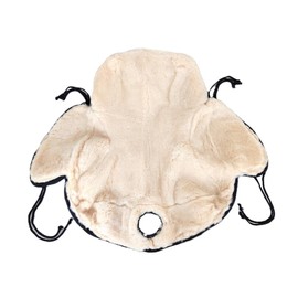 PS Pferdeartikel Western Saddle Seat Cover Made of Virgin Sheep's Wool 15 - 16 Inches Natural Colour
