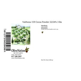 Valrhona 159 Cocoa Powder 20/22% from OliveNation, Unsweetened Dutched Cocoa for Baking and Cooking - 3 lbs