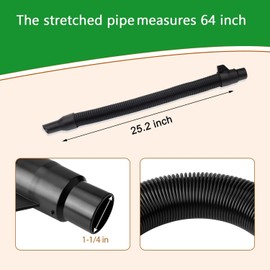 LSTORENICE 14-37-0105 Vacuum Hose 18V/28V Wet/Dry Vacuum Fit for for 0780-20 0880-20 0970-20 Hose Assembly Internal Storage Compatible with Milwaukee M18 Packout Vacuum