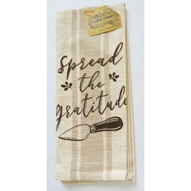Brother & Sister Spread The Gratitude Woven  Decorative Kitchen Towel 26" x 16"  Fall Home Decor
