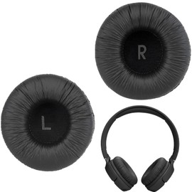 1 pair of JBL replacement ear pads, JBL replacement ear pads, JBL ear pads, headphones, JBL headphones pads, ear pads compatible with JBL 500BT/510BT/450, leather and foam (black).