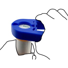 Water Bottle Cap Opener and Hand Can Opener Set by Intulon | 6-Piece Daily Living Aid Tools | Pop Soda Can Opener | Multi Function Kitchen Tools for Arihritic Weak Hands | Senior Citizen Gifts (Blue)