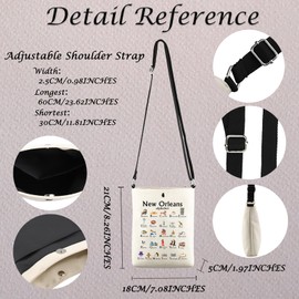 MNIGIU New Orleans Canvas Tote Bag - Welcome Bag Reusable Shopping Tote