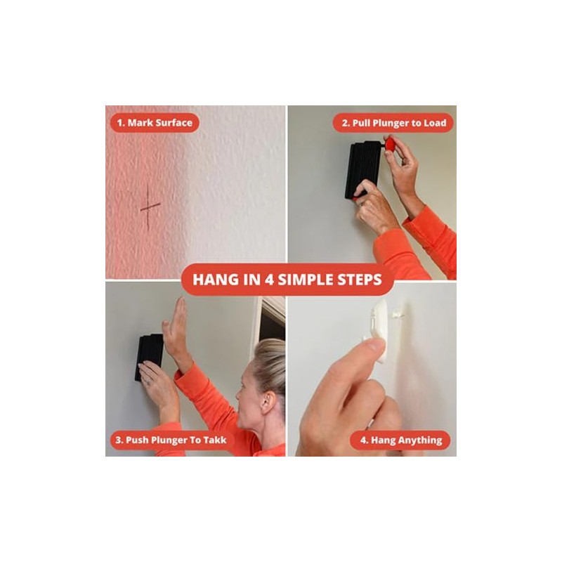 Takker® Picture Frame Hanging Tool Kit Easy One-Step 61 Pieces-