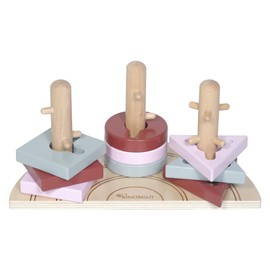 Kindsgut 9 Pieces Rainbow Push in Jigsaw Puzzle - Promoting Motor Skills - Wooden Toys - Educational Toys for Toddlers - Birthday and Celebration Gift Idea - Elias