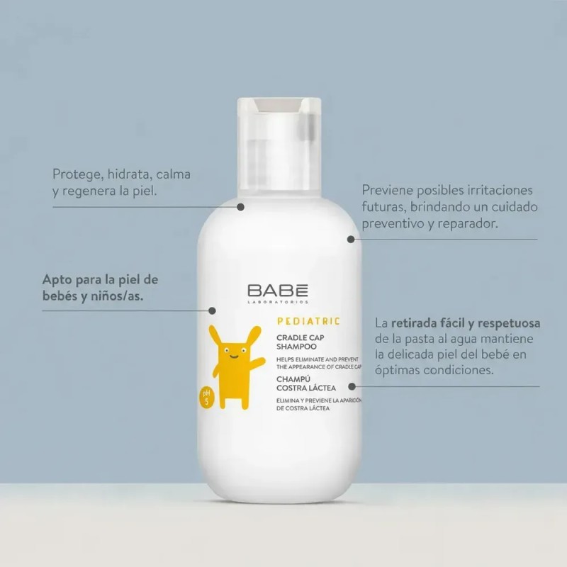 Shampoo Pediátrico hidratante Babé Costra Láctea Cuidado Diario 200ml