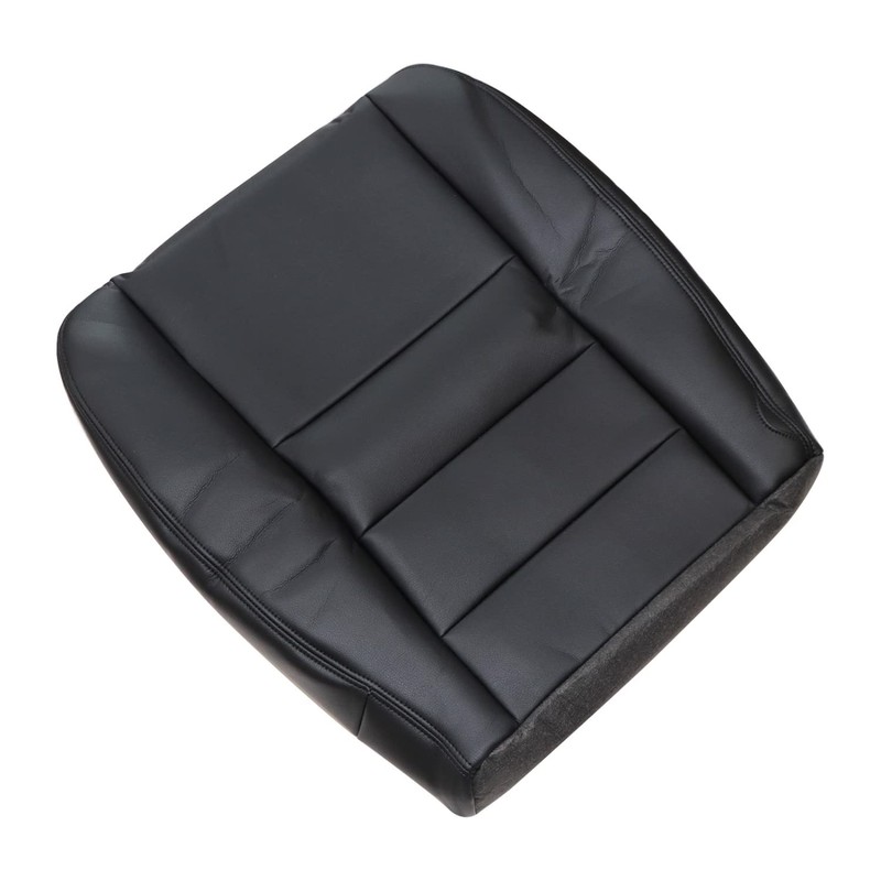 Priprilod Black Leather Driver Side Bottom Replacement Seat Cover Compatible