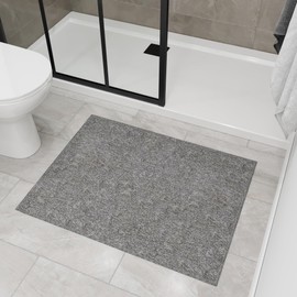 Ottomanson 1'10" x 2' Ultra-Thin Entryway Rug - Durable Non-Slip Mat for High-Traffic Areas - Fits Under Doors for Easy Entry - Ideal for Front Door, Hallway, Kitchen, Bathroom & Mudroom, Gray