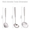 FJNATINH 6-Pieces 304 Stainless Steel Wok Spatula Set,Cooking Utensil Set,Soup
