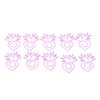 100pcs Paper Clips Portable Mini Electroplating Purple Cute Radish Shape