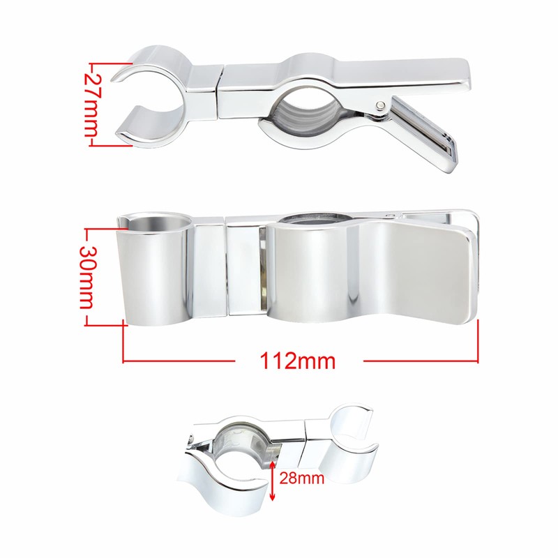 Shower Head Holder 45° Rotation Adjustable Shower Head Bracket, Universal