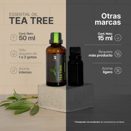Aceite Esencial con Ingredientes Puros y Naturales, Aromalogía de 50 ml. Aceite Esencial Árbol de té (Tea tree), B Life.