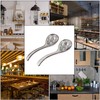 Oidnvay 4 Pieces Asian Retro Ceramic Rice Spoons Curved Handle