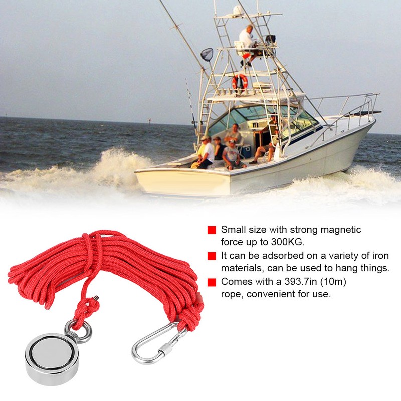 300KG Strong Pull Sea Fishing Hunting Salvage Recovery Magnet with