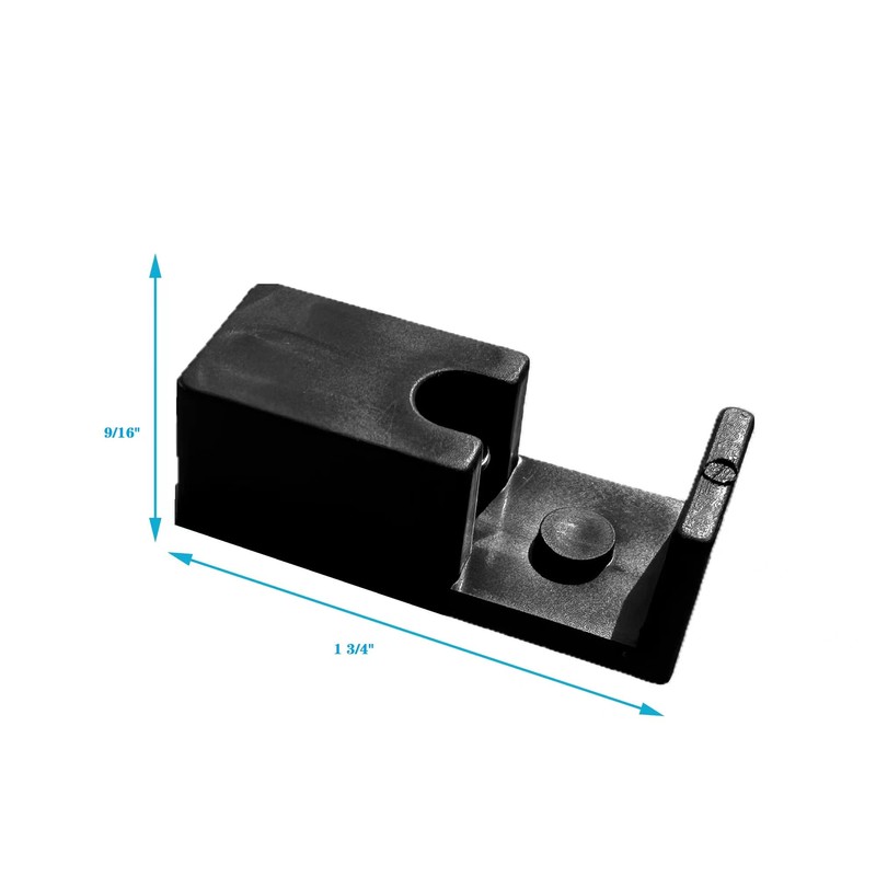 DDV for Shower Door Wall Jamb Bumper Guide Black Equipped