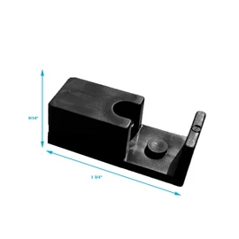 DDV for Shower Door Wall Jamb Bumper Guide Black Equipped with 2 Screws Pack of 2