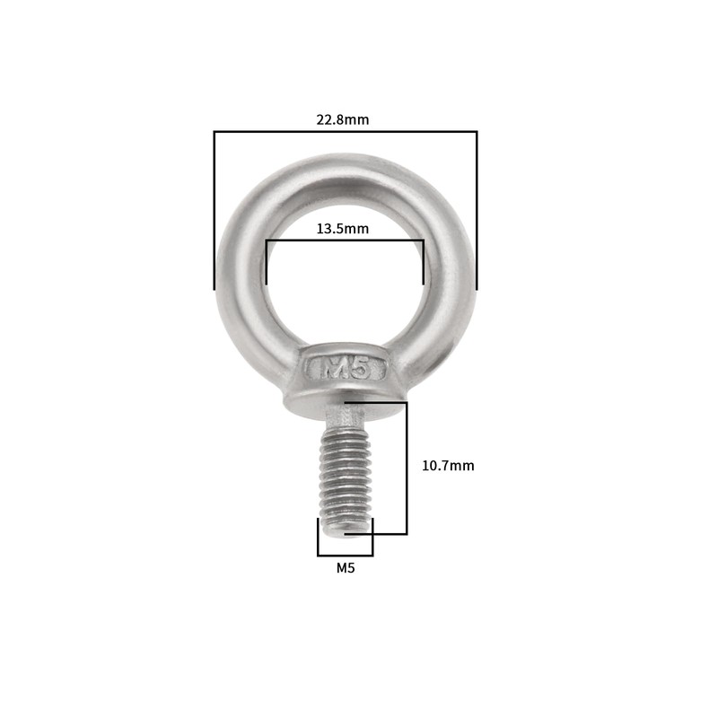 OTOTEC 4 Sets M5 Lifting Eyelets with M5 Lock Nuts,