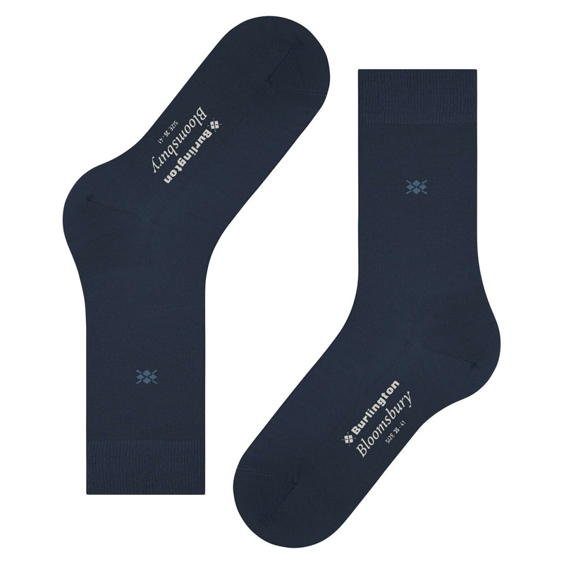 Burlington Bloomsbury Socks Opaque Warming Effect Virgin Wool, Blue (navy