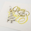 Cute Christmas Tree Piercing Dangle Earrings Golden Silver Two Tone