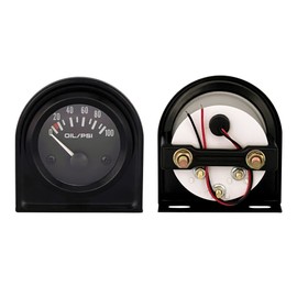 52mm 2 Inch Oil Pressure Gauge Meter Kit with Sensor Instrument Rack 100 PSI 12V Black Dial