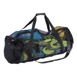 Leberna XXL Mesh Duffle Bag for Scuba Dive or Snorkel Gear, Extra Large Snorkeling Equipment Carry Bag, Ideal for Beach Pool Swimming Free Diving Kayak Spearfishing (Black)