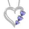 YL Heart Necklace 925 Sterling Silver Love Heart Pendant Created