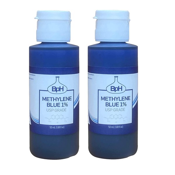 Methylene Blue, 1% USP (Pharmaceutical) Grade: 2×50 mL Twin Pack: