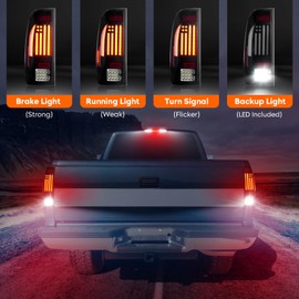LED Tail Light + 3rd Third Brake Cargo Lamp for Ford F150 1997-2003, F150 Heritage 2004, High Mount Stop Light Rear Taillight Assembly, F85Z13405CA, F85Z13404CA, FO2800117, FO2801117