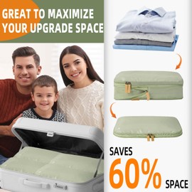 DAYGOS 8 Set Compression Packing Cubes for Suitcases, Waterproof Travel Compression Organisers Bags for Backpack Luggage, Tear-resistant Travel Cube for Holiday Accessories & Essentials