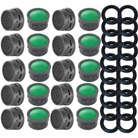20 Stück Perlatoren für Wasserhähne,Wasserhahn Sieb,Aerator,Wasserhahn,Aktivkohlefilter,Filter Dichtung,Faucet,Wassersparer,Ersatz Aufsatz,Küche Entkalker,Luftsprudler,Neoperl,Durchflussbegrenzer