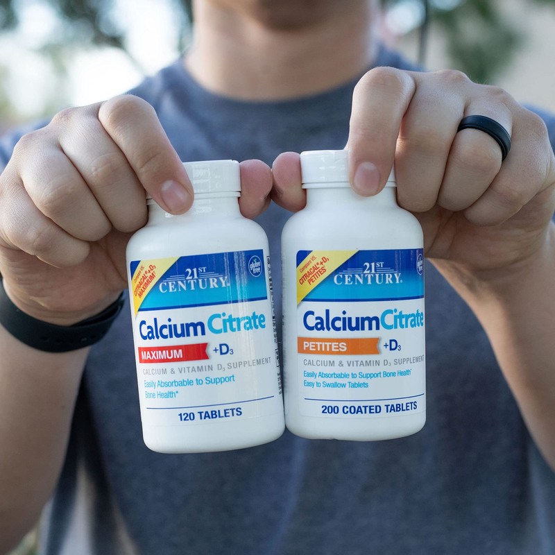 21st Century Calcium Citrate + D3 Petites Coated Tablets 200