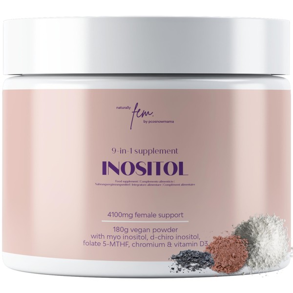 Inositol Myo & D-Chiro PCOS 4100MG Vegan Powder, Hormonal Balance,