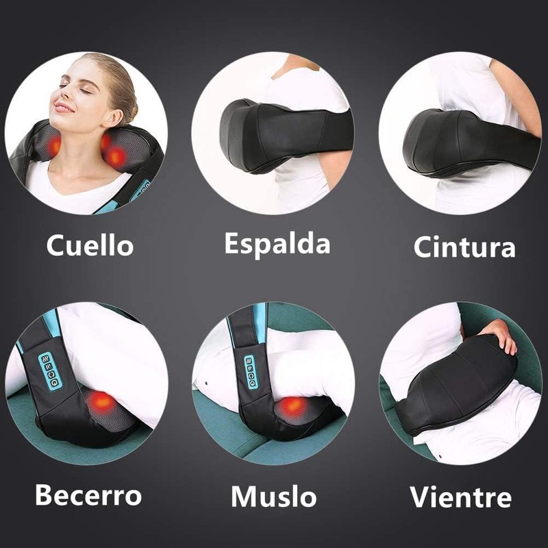 Masajeador Shiatsu para Cuello y Espalda con Calor y 8