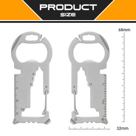 Fathers Day Dad Gifts, Keychain Multi-tool for Men, Stainless Steel 15 Functions in 1 EDC Tools as Key Bottle Opener, Pocket Screwdriver, Mothers Day, Birthday, Mens Gifts for Him (Trophy)