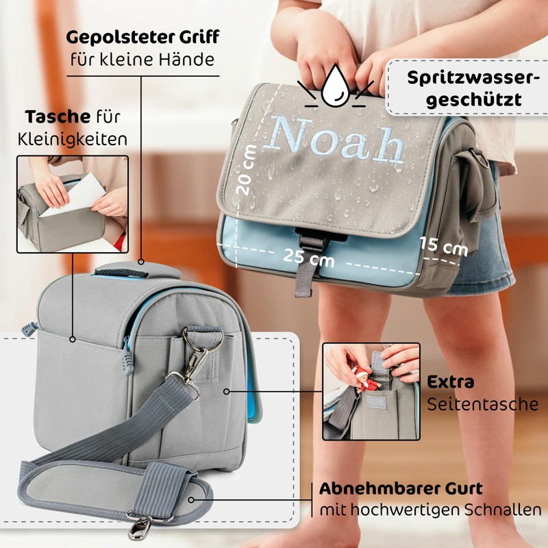 my STITCHERY Toniebox Bag, Blue (embroidered with name), Children's luggage