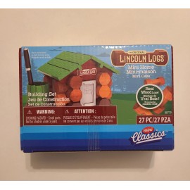 Lincoln Logs Original Lincoln Logs Mini Home 27 PC Building Set Mini Classics Real Wood Logs