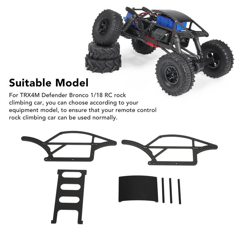 1/18 Carbon Fiber Frame Black Flexibility Carbon Fiber Chassis Kit