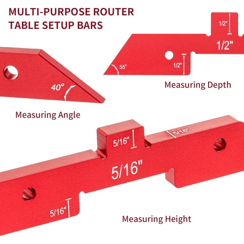Ssumght Router Table Setup Bars,14pcs Aluminum Precision Setup Blocks Height