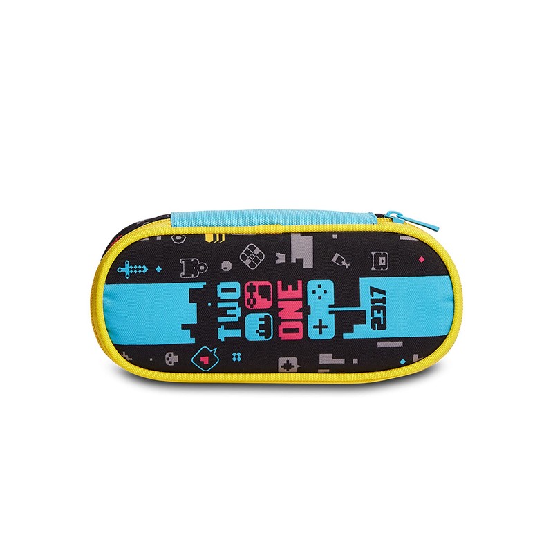 Seven s.p.a. Bustina Round Plus Two Player One Console, Black,
