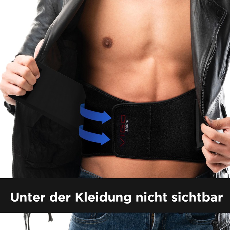 Vigo Sports Back Brace, Machine-Washable – Anti-Sweat Kidney Belt for