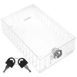 NOLITOY Thermostat Lock Box with Keyed Access - Transparent Plastic Protective Cover for Wall Thermostats, Home Office and Factory Use