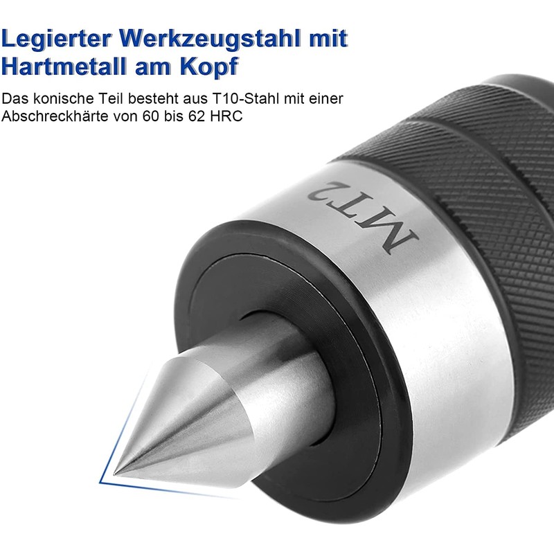 Mitlaufende Centre Point for Lathe, 60 Degree MT2 Live Centre