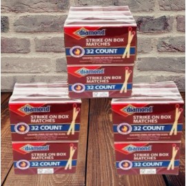 Diamond Strike On Box Small Wooden Penny Kitchen Matches 3PK of 10 (960 Total)