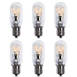 BULBMASTER Microwave Light Bulb Under Hood WB36X10003 Whirlpool 40 watt Appliance Bulb Under The Microwave Light Bulb 40W for Lava Lamps Salt Lamp Bulbs T8 E17 Base 6 Pack