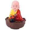 Musical Nodding Monk Figurine Decoration Moving Head Buddha Statue with
