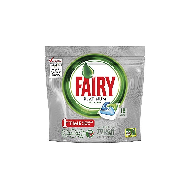 Fairy Platinum All In One Original Dishwasher Capsules Regular 18