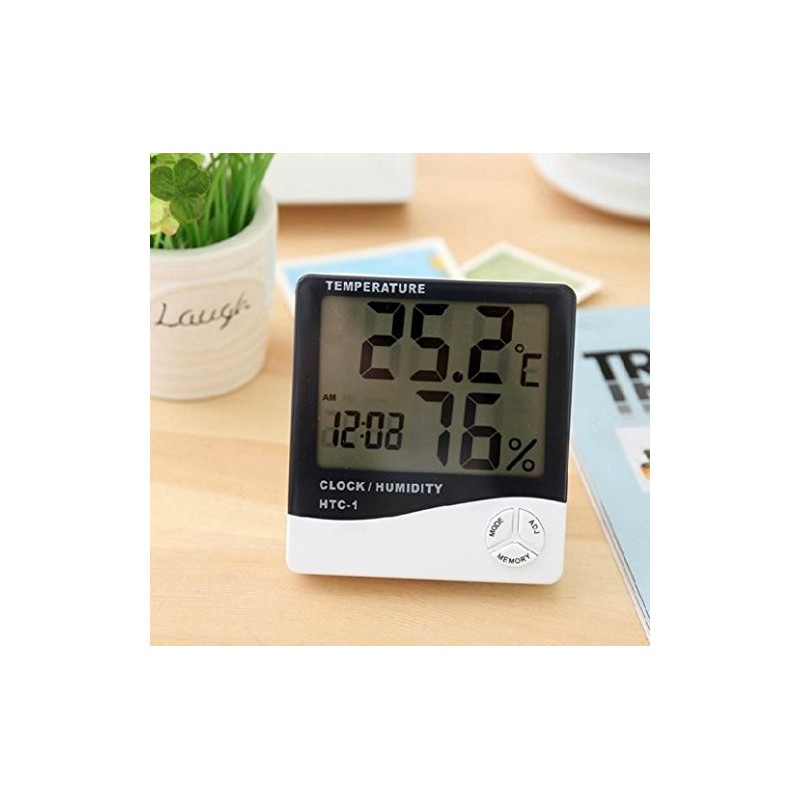 Departmenhouse Digital Thermometer/Hygrometer/Thermometer/Alarm Temperature Measuring Instrument/Calendar/Alarm Clock 5 Function Wall