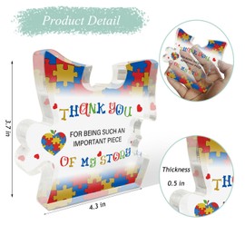 Teacher Appreciation Gifts for Women, Thank You Teacher Paperweight, Teacher Office Desk Decoration Signs, Teacher Graduation Party Gift from Student, Best Teacher Ever Keepsake Puzzle